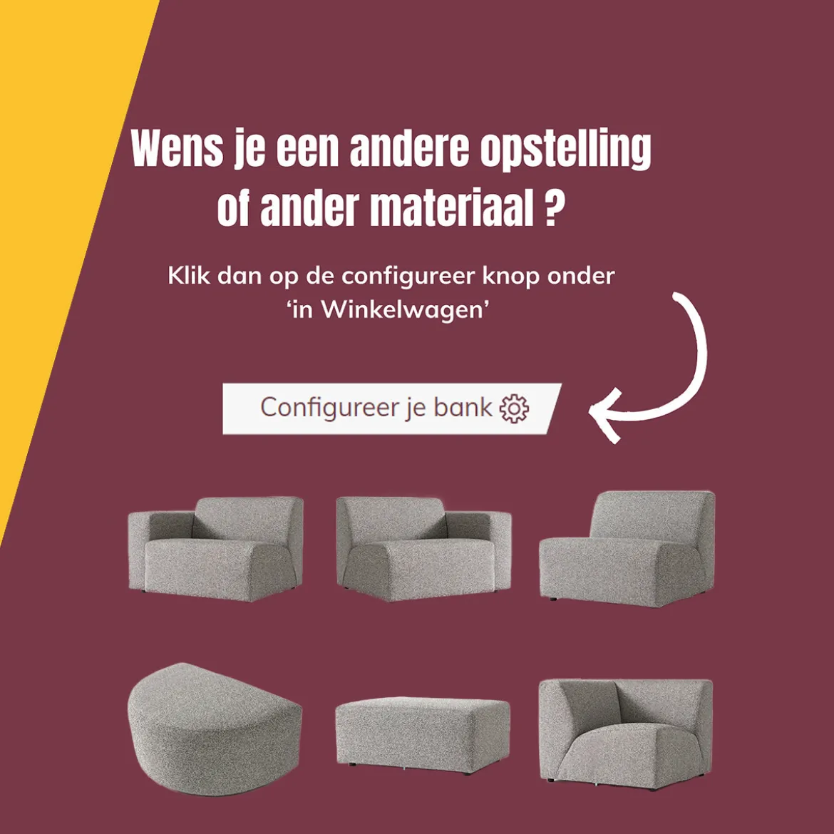 All-weather tuinbank met ronde hocker - Bodio Fendi