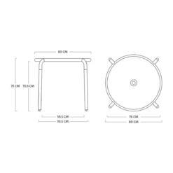Aluminium bistrotafel outdoor - Fatboy Toni Bistreau