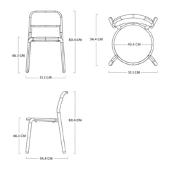Aluminium tuinstoel zonder armleuningen - Fatboy Toni Chair