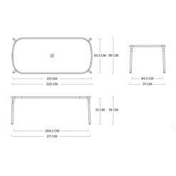 Aluminium tuintafel - Fatboy Toni Tablo