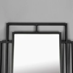 Art Deco spiegel zwart metaal - Dutchbone Ramsey