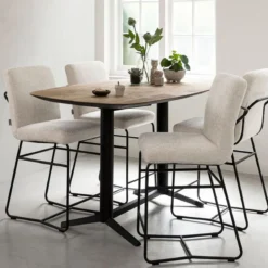 Bartafel deens ovaal teak - DTP Home Soho