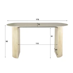 Bartafel met een keramiek blad - Giani Romano