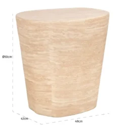 Beige bijzettafel travertin - Richmond Interiors Fictus