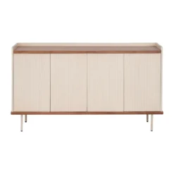 Beige dressoir met ribbels - Bodio Kaze