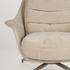 Beige fauteuil draaibaar - Zuiver Philly