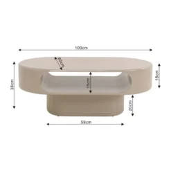 Beige retro salontafel - Kare Design Groove