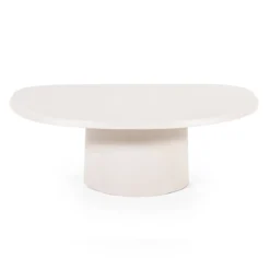 Beige salontafel organische vorm - By-Boo Sten