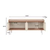 Beige TV meubel met ribbels - Bodio Kaze