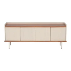 Beige TV meubel met ribbels - Bodio Kaze