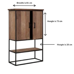 Bergkast teakhout Small - DTP Home Timeless Beam