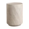Bijzettafel beige steen rond - Bodio Sofia