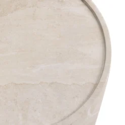 Bijzettafel beige steen rond - Bodio Sofia