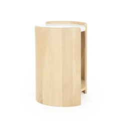 Bijzettafel eiken met wit marmer - Eleonora Don