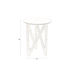 Bijzettafel hout en glas - Dutchbone Naia