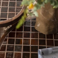 Bijzettafel hout met tegeltjes - By-Boo TiledUp