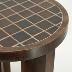 Bijzettafel hout met tegeltjes - By-Boo TiledUp