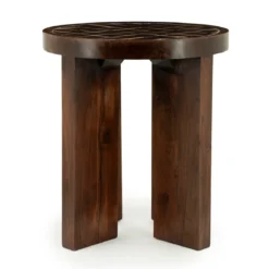 Bijzettafel hout met tegeltjes - By-Boo TiledUp