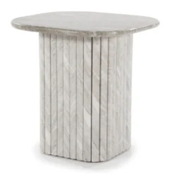 Bijzettafel marmer latjes - By-Boo Dorique