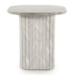 Bijzettafel marmer latjes - By-Boo Dorique