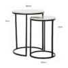Bijzettafelset wit marmer rond - Richmond Interiors Lexington