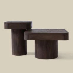 Bijzettafel van donker hout - Bodio Danny
