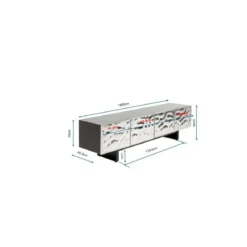 Chroom TV-meubel - Kare Design Caldera
