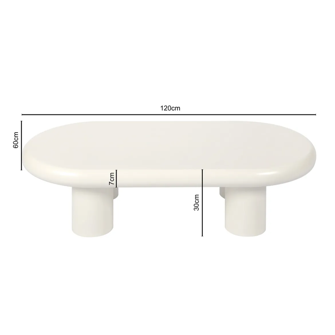 Cloud salontafel creme wit - Bodio Cloud