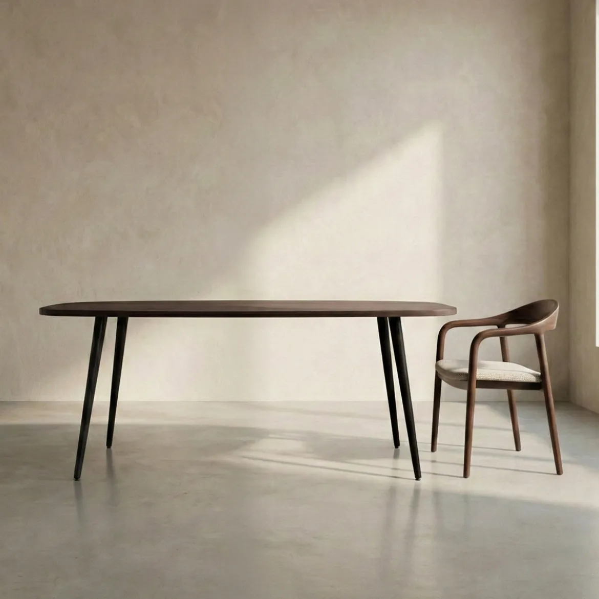 Deens ovalen bruine eettafel - Bodio Ivy