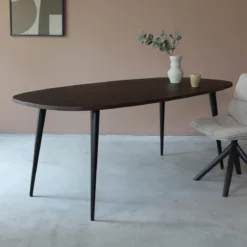 Deens ovalen bruine eettafel - Bodio Ivy