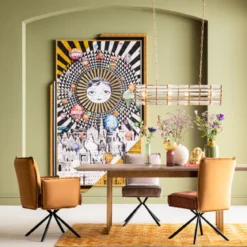 Design eettafel hout met koper - Kare Design Cesaro