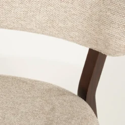 Design fauteuil walnoot en stof - Eleonora Mikky