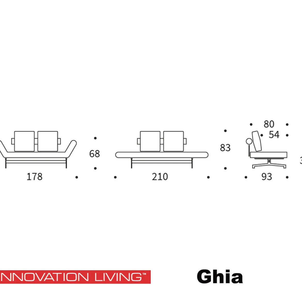 Design slaapbank - Innovation Living Ghia Chrome
