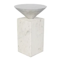 Design tafeltje marmer en zilver - Zuiver Pride