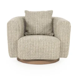 Draaibare fauteuil met walnoot hout - Eleonora Jordan