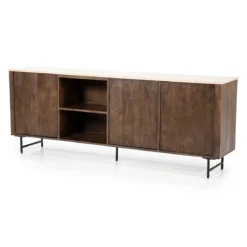Dressoir donker hout met travertin blad - Eleonora Lio