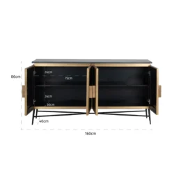 Dressoir goud met marmer - Richmond Interiors Ironville