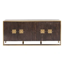 Dressoir messing en donker hout - Kare Design Osaka