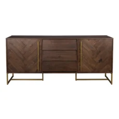 Dressoir visgraat en messing - Dutchbone Class