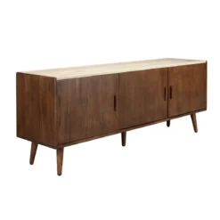 Dressoir walnoot en travertin - Dutchbone Arda