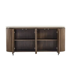 Dressoir walnoot met marmer - Bodio Hinoki