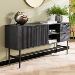 Dressoir zwart mangohout - Giani Marina