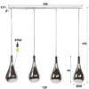Druppelvormige hanglamp glas - Santa Silver Drop