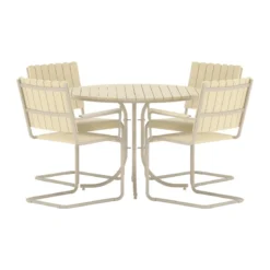 Eetset beige voor 4 personen - Lavis Holmsund