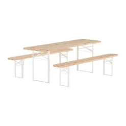Eetset met tafel en 2 banken - Lavis Guiness