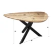 Eettafel driehoek massief acaciahout - Giani Triangle Wood