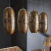Eettafel hanglamp brons met gaatjes - Santa Cosmic