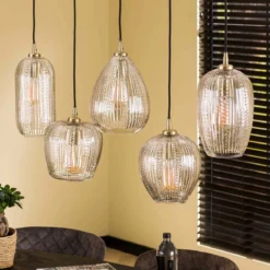 Eettafel hanglamp klassiek - Santa Diamond Grain