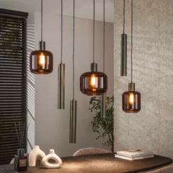 Eettafel hanglamp modern design - Santa Bronza