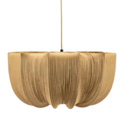 Gedrapeerde stoffen hanglamp beige - By-Boo Nuvia